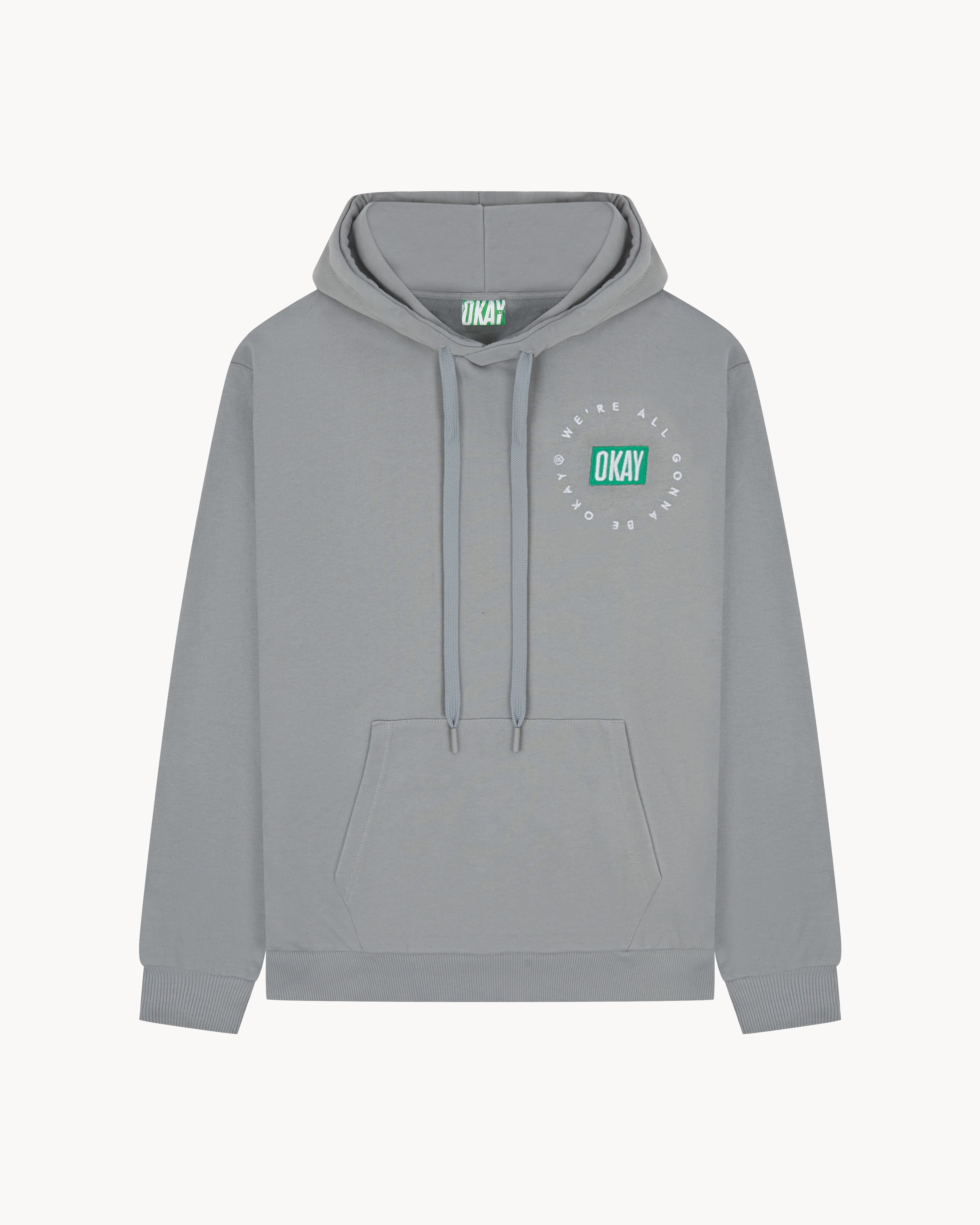 Grey Slogan Hoodie